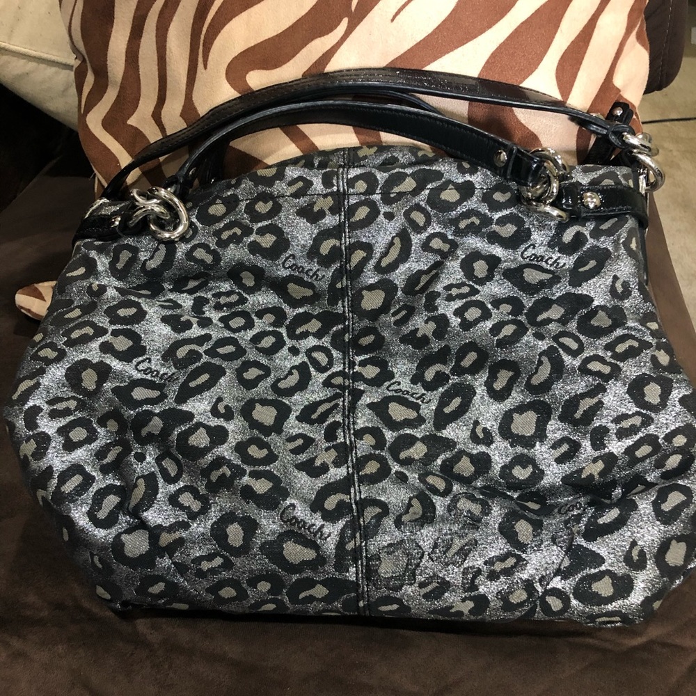 Authentic Coach purse in Metallic Ocelot